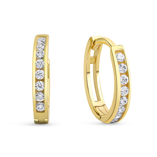 Klappcreolen „Luminous Orbit“ – 8Kt Gold