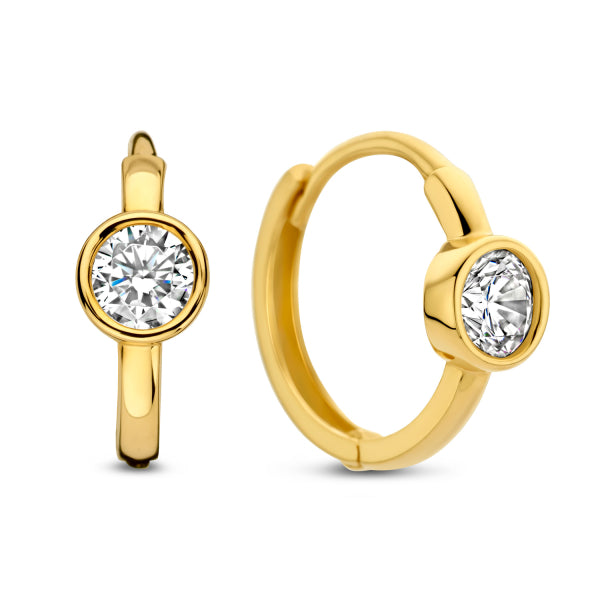 Klappcreolen „Luminous Point“ – 14Kt Gold