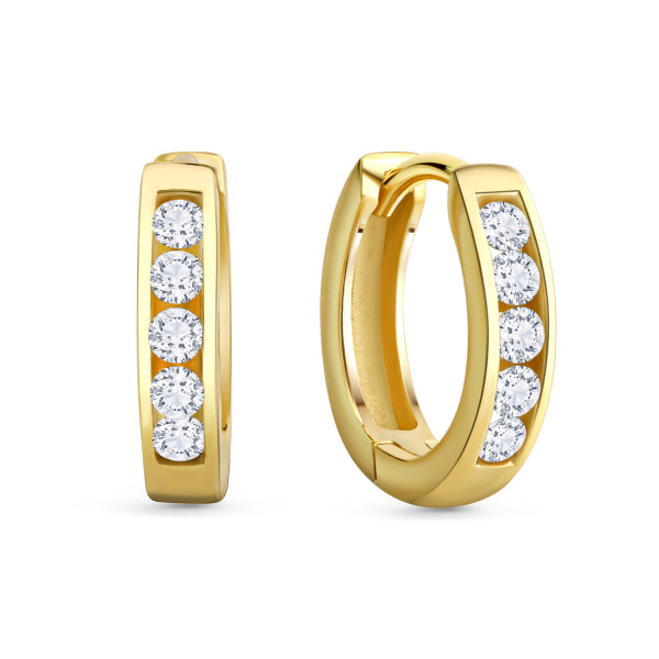 Klappcreolen „Luminous Row“ – 8Kt Gold