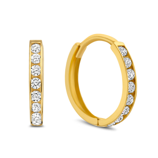 Klappcreolen „Pure Channel“ – 14Kt Gold