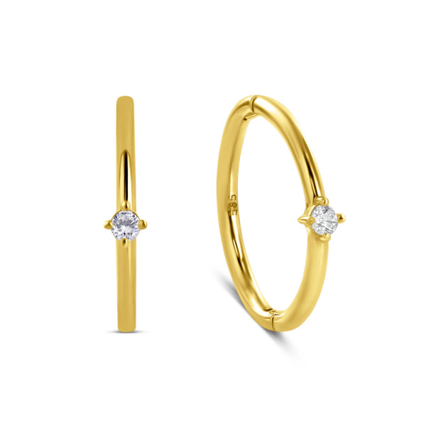Klappcreolen „Pure Minimalist“ – 14Kt Gold
