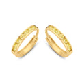 Klappcreolen „Sunbeam Glow“ – 14Kt Gold