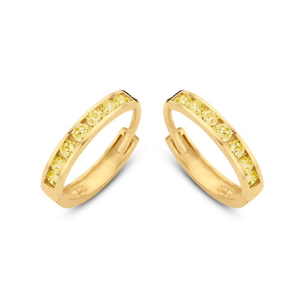 Klappcreolen „Sunbeam Glow“ – 14Kt Gold