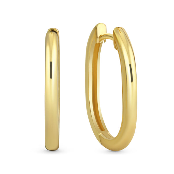 Klappcreolen „Timeless Oval“ – 8Kt Gold