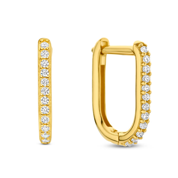 Klappcreolen „U-Glow“ – 14Kt Gold