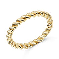 Kordelring „Eternal Twist“ – 5 Milliemes Gold-Plattierung auf 925 Sterling Silber