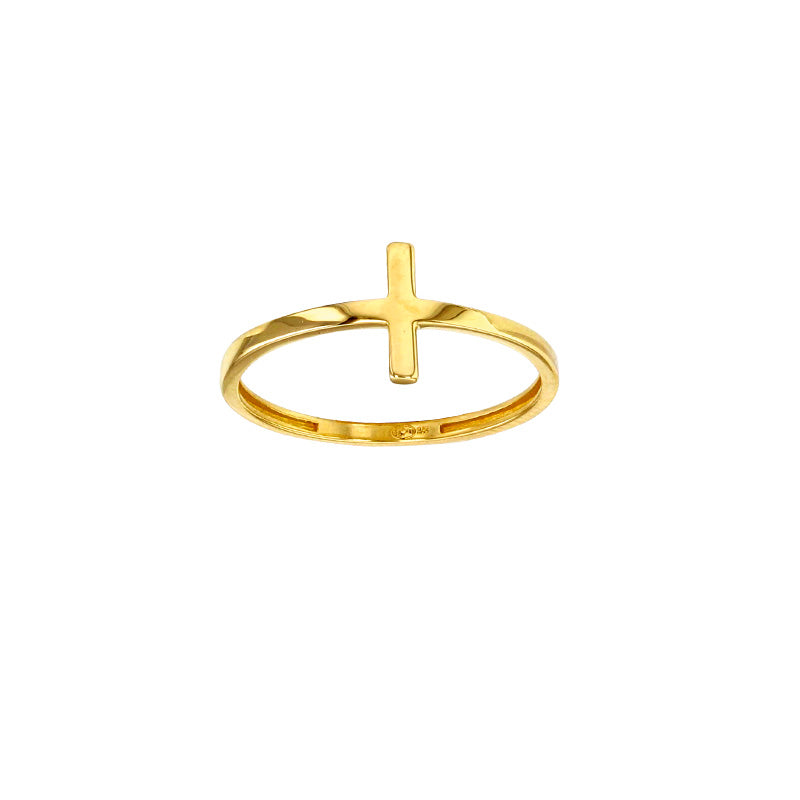 Kreuz-Ring „Faith & Gold“ – 375er Gelbgold