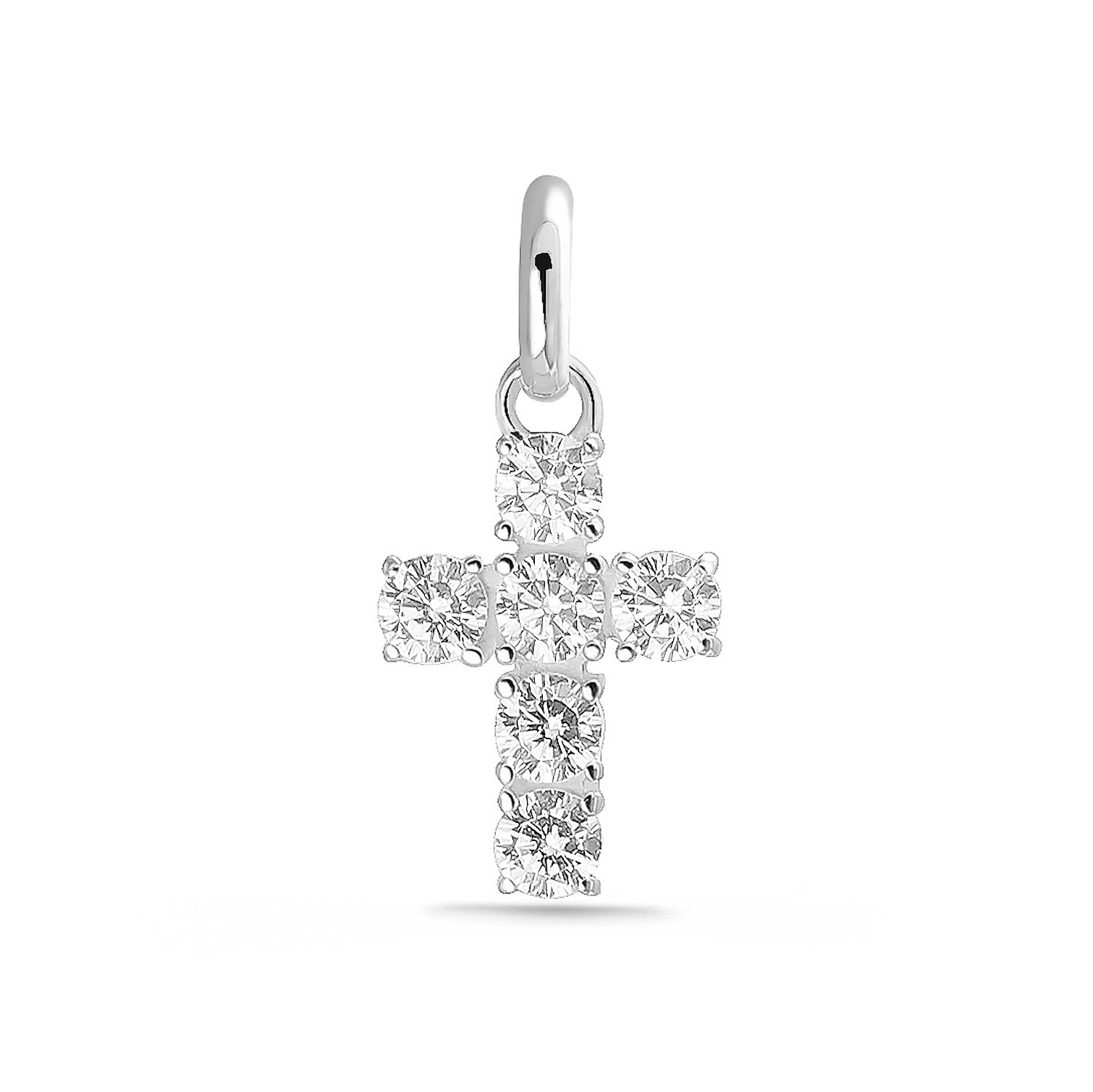 Kreuzanhänger „Arctic Brilliance“ – aus rhodiniertem 925er Sterling Silber