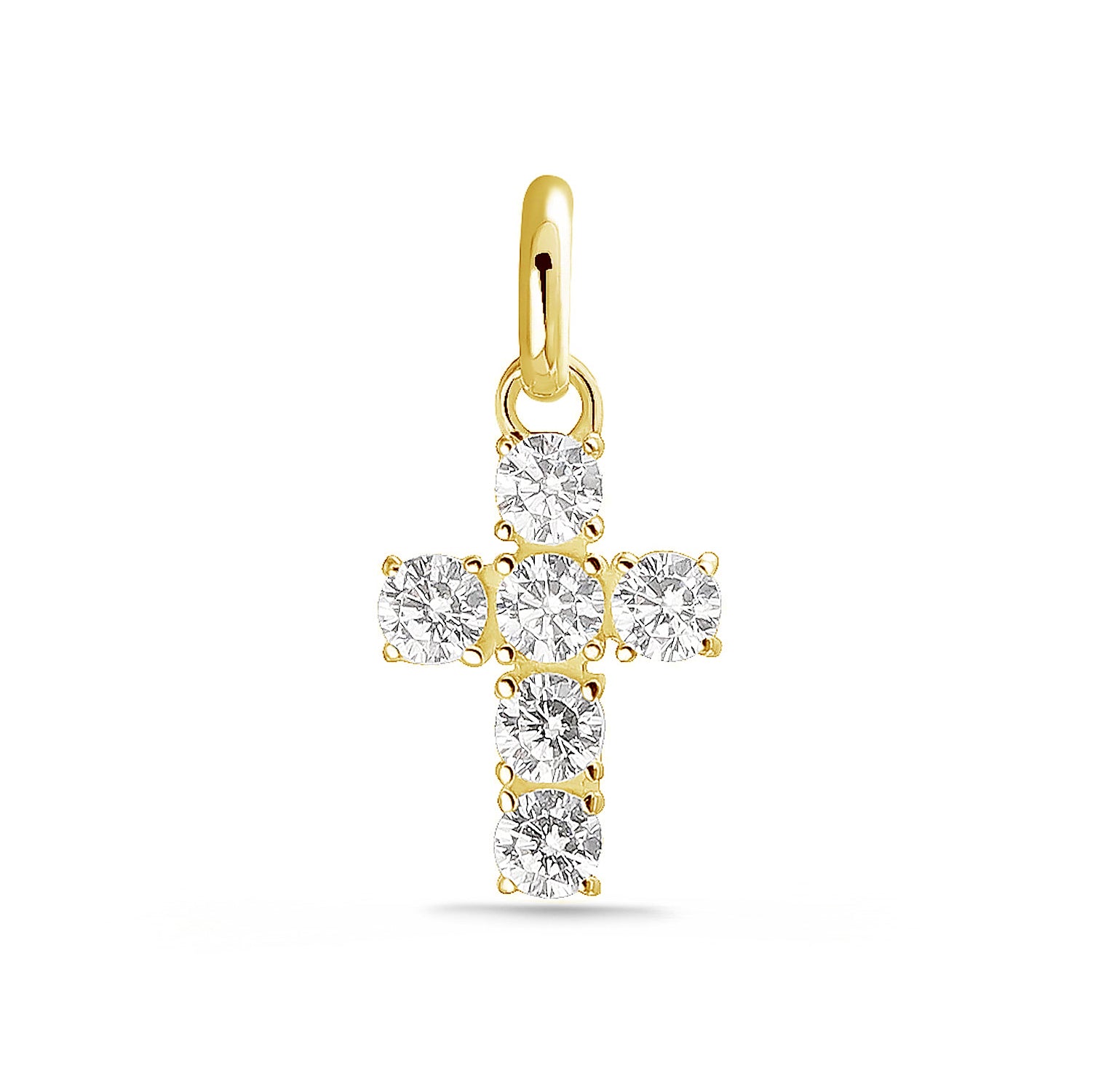 Kreuzanhänger „Celestial Brilliance“ – aus vergoldetem 925er Sterling Silber