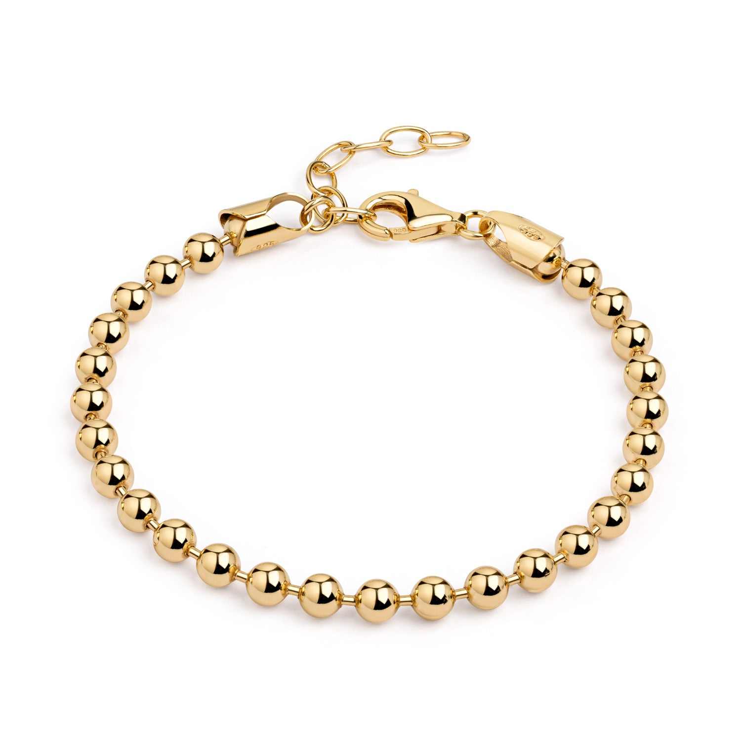 Kugelarmband „Golden Sphere Shine“ – aus 18kt vergoldetem 925er Silber