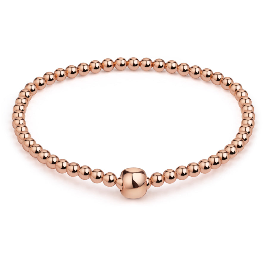Kugelarmband „Rosé Focal“ – rosévergoldetem 925er Silber