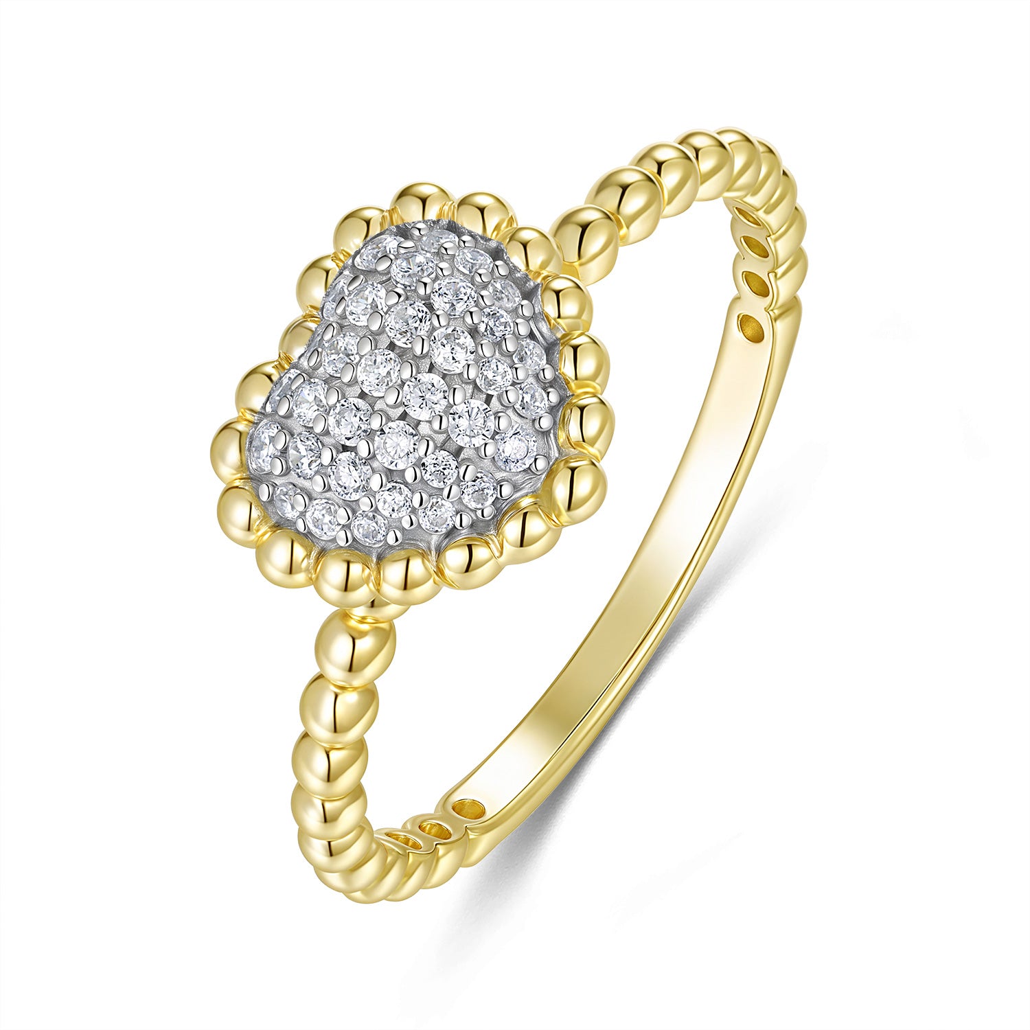 Kugelring „Golden Glow“ – aus 925 Silber-Vergoldet