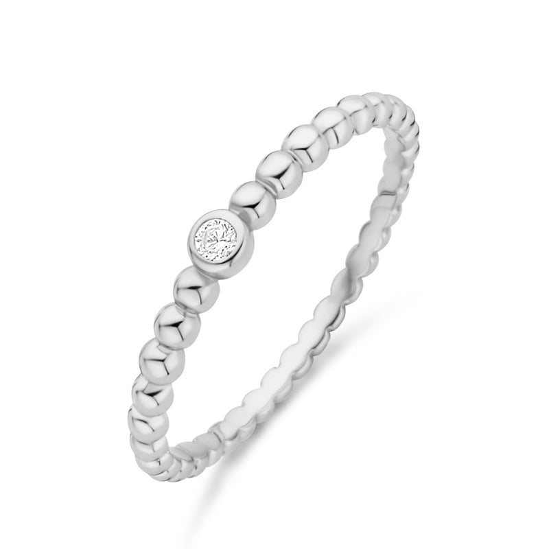 Kugelring „Icy Tiny Sparkle“ – rhodiniertem 925er Sterling Silber