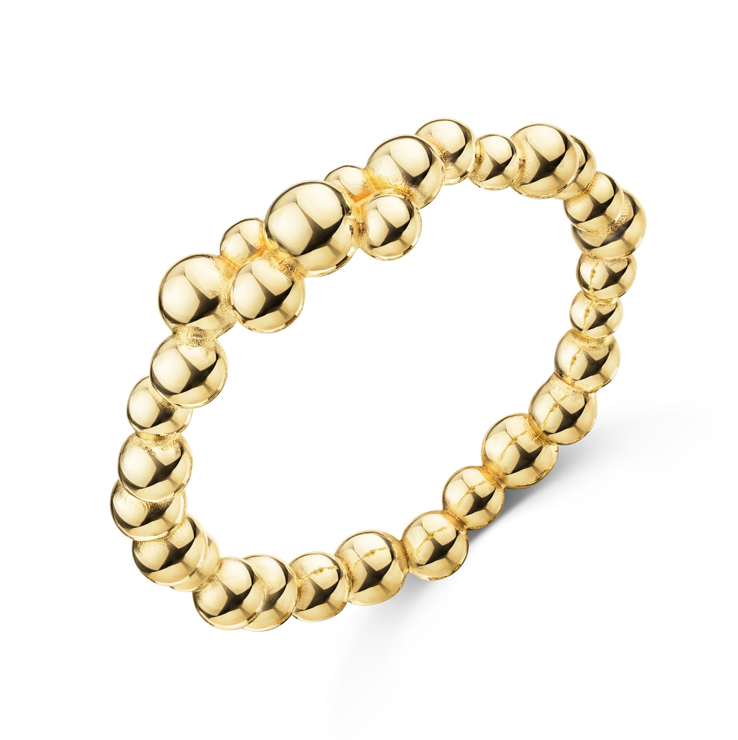 Kugelring „Lunar Spherique“ – aus 925er Sterling Silber - Echtgold-Plattierung