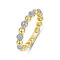 Kugelring „Orbital Glow“ – 925 Sterling Silber & 18k vergoldet