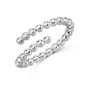 Kugelring „Orbital Spiral Pure“ – Hochglanz-Rhodiniert aus 925 Sterling Silber