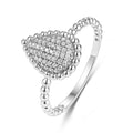 Kugelring „Pure Teardrop“ – aus rhodiniertem 925er Sterling Silber