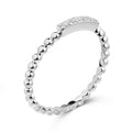 Kugelring „Spherique Bar“ – aus rhodiniertem 925er Sterling Silber