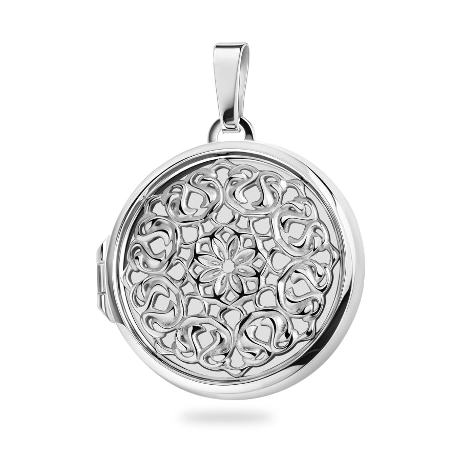 Medaillon „Arctic Mandala Bloom“ – aus 925er Sterling Silber