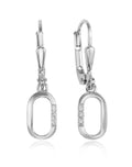 Ohrhänger „Arctic Asymmetric“ – aus rhodiniertem 925er Sterling Silber