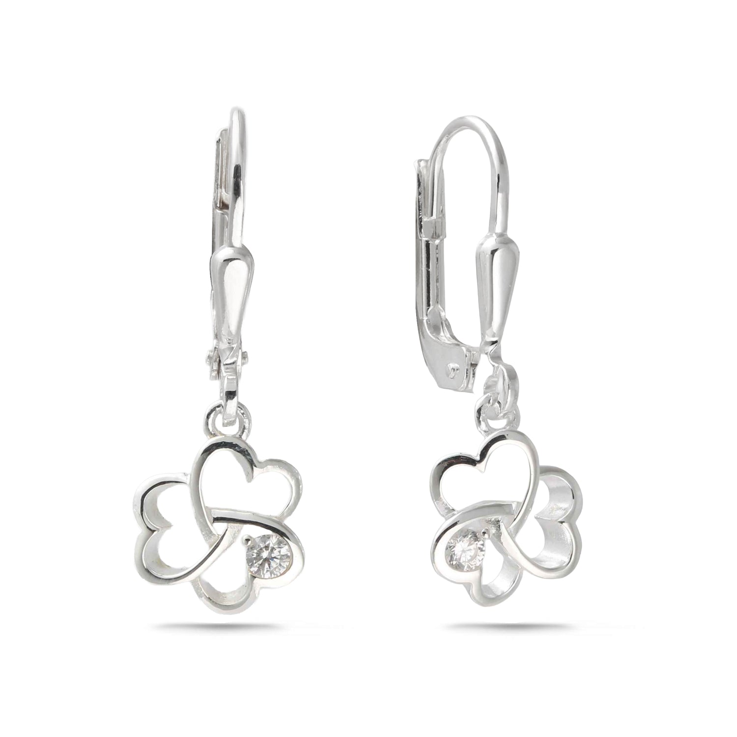 Ohrhänger „Arctic Clover“ – aus rhodiniertem 925er Sterling Silber