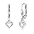 Ohrhänger „Arctic Floating Heart“ – Teilmattes Design aus 925er Sterling Silber