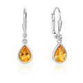 Ohrhänger „Arctic Golden“ – Echter Citrin in rhodiniertem 925er Sterling Silber