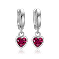 Ohrhänger „Arctic Ruby“ – aus rhodiniertem 925er Sterling Silber