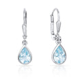 Ohrhänger „Arctic Sky“ – Echter Topas in rhodiniertem 925er Sterling Silber