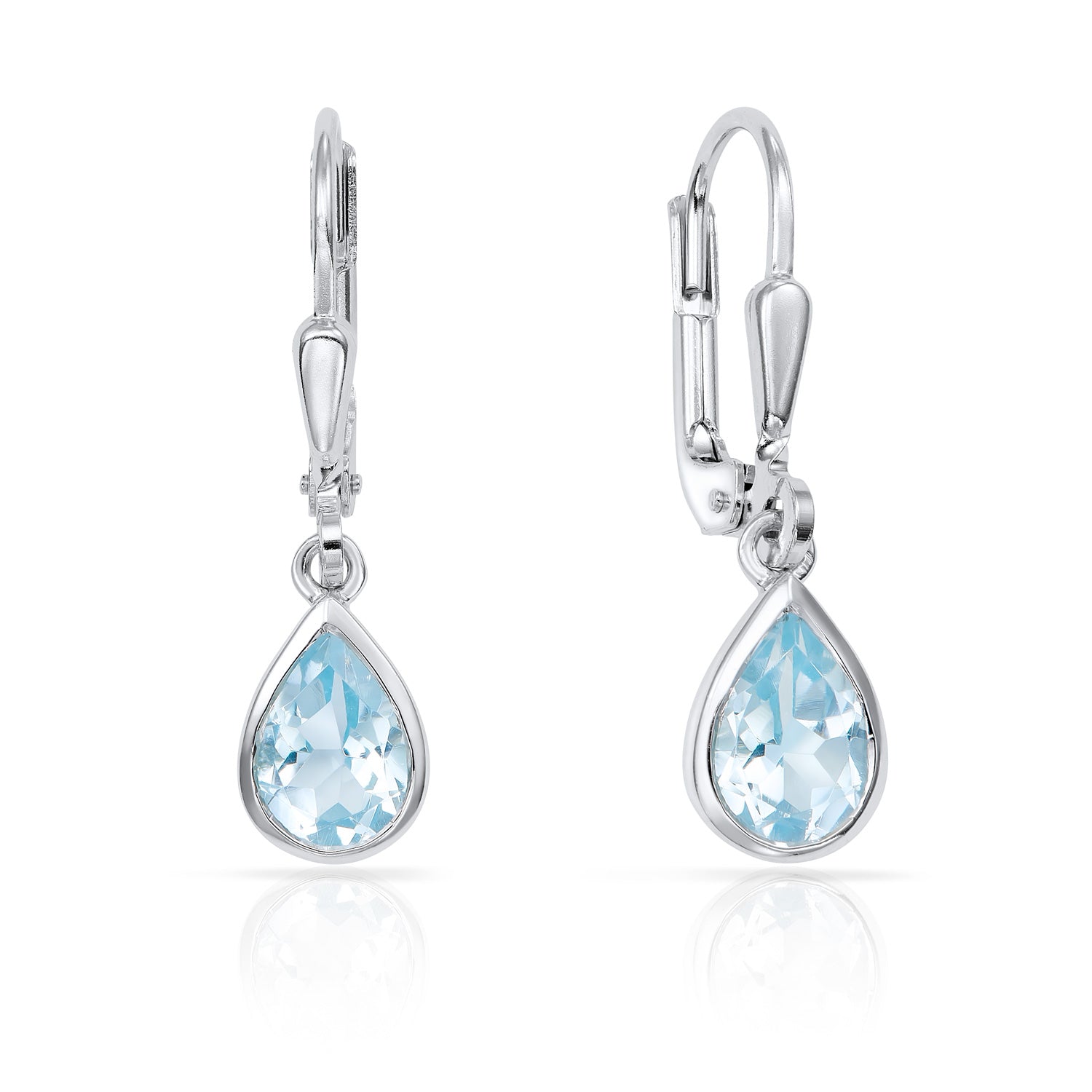 Ohrhänger „Arctic Sky“ – Echter Topas in rhodiniertem 925er Sterling Silber