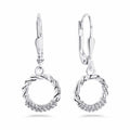 Ohrhänger „Arctic Twisted Orbit“ – aus rhodiniertem 925er Sterling Silber