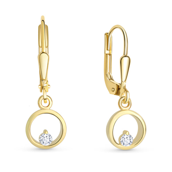 Ohrhänger „Aura Circle“ – 8Kt Gold