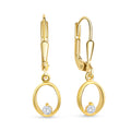 Ohrhänger „Aura Solitär“ – 8Kt Gold