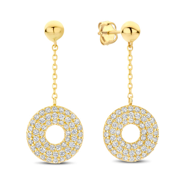 Ohrhänger „Brilliant Orbit“ – 14Kt Gelbgold
