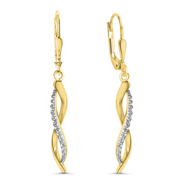 Ohrhänger „Double Twist“ – 8Kt Gold