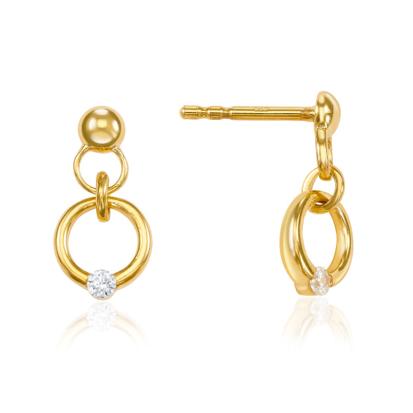 Ohrhänger „Geometric Pulse“ – 8Kt Gold