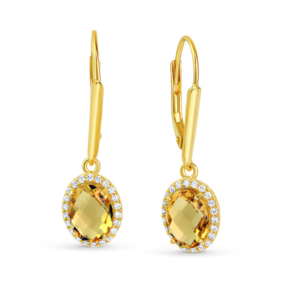 Ohrhänger „Golden Amber Glow“ – 8Kt Gold