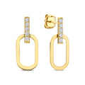 Ohrhänger „Linear Motion“ – 14Kt Gelbgold