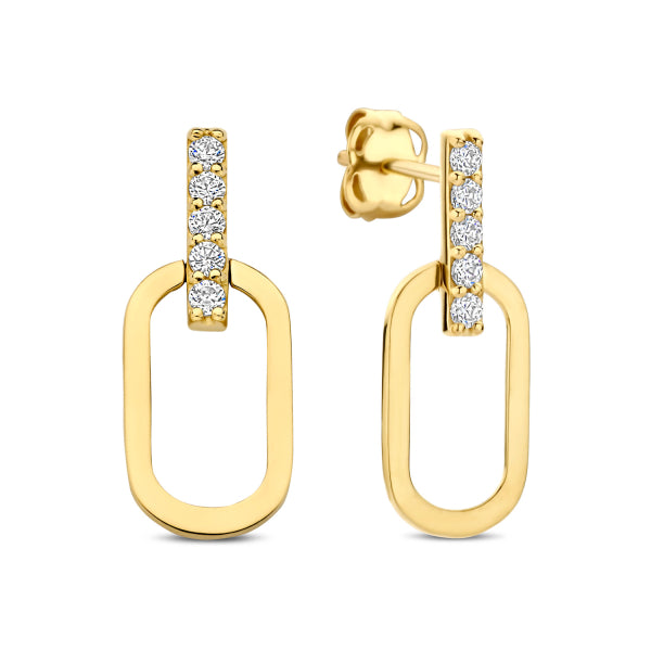 Ohrhänger „Linear Motion“ – 14Kt Gelbgold