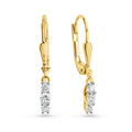 Ohrhänger „Linear Trio“ – 8Kt Gold