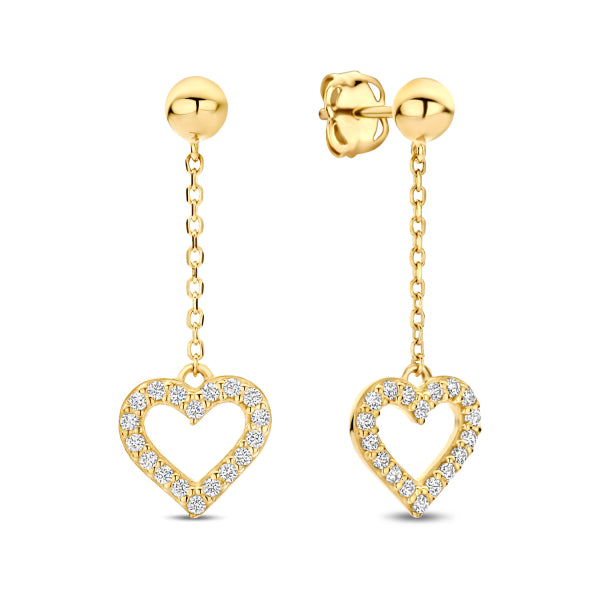Ohrhänger „Love in Motion“ – 14Kt Gelbgold