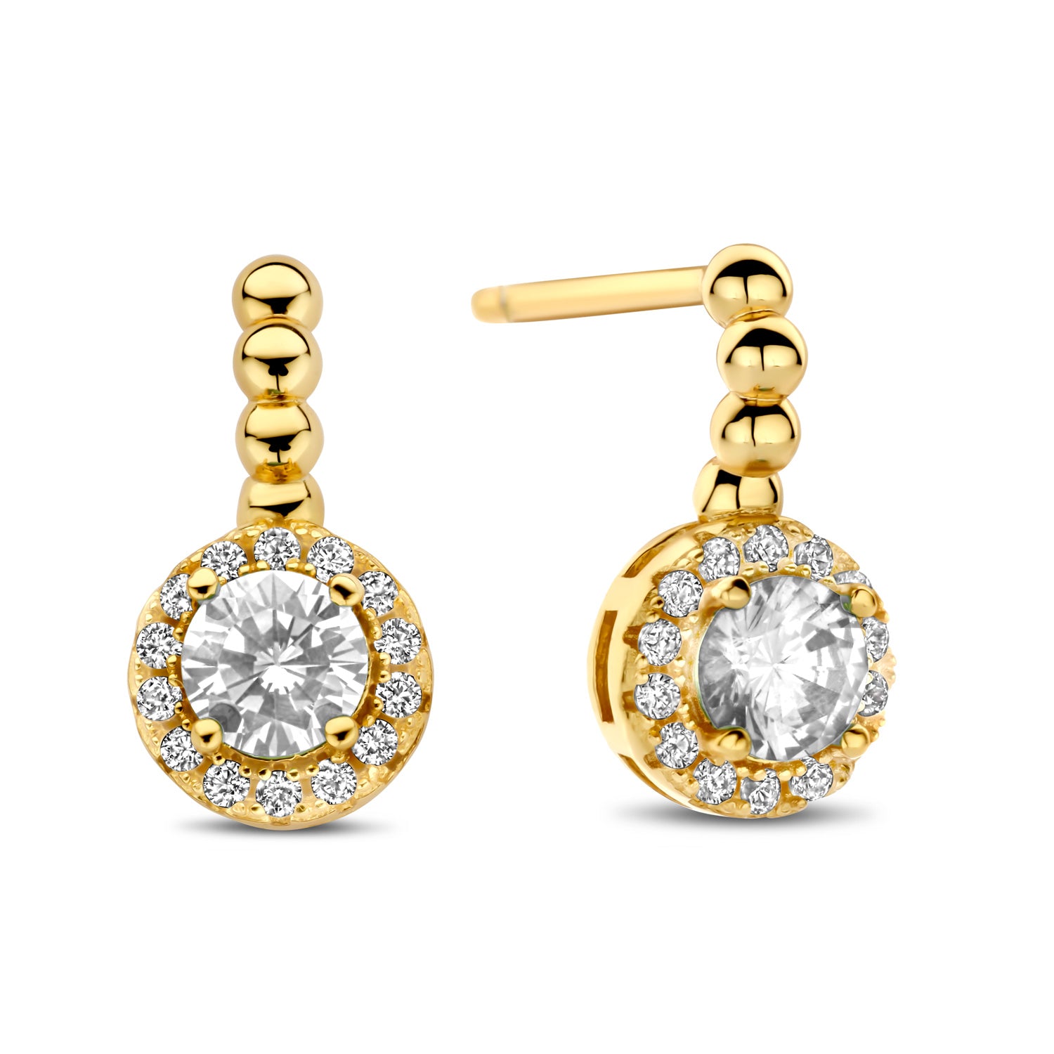 Ohrhänger „Lunar Beaded“ – aus vergoldetem 925er Sterling Silber