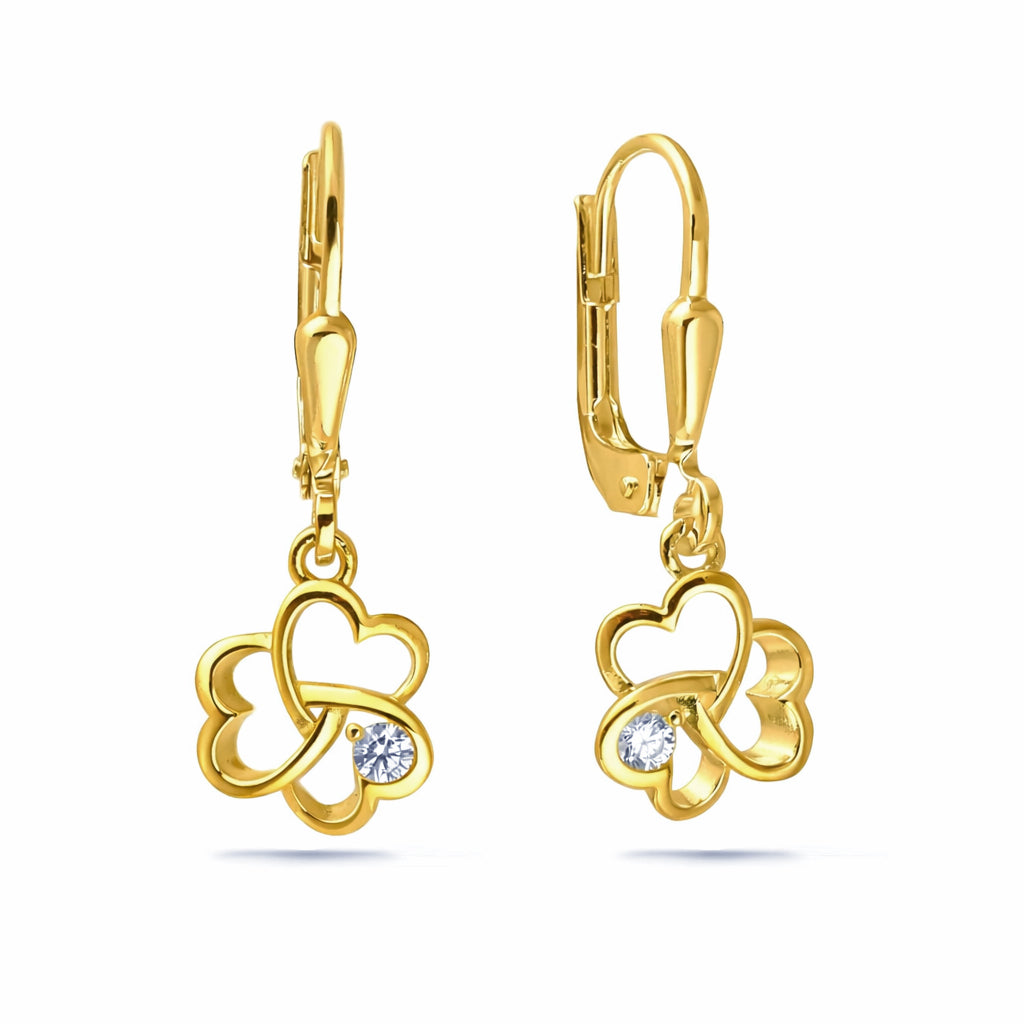 Ohrhänger „Lunar Clover“ – aus vergoldetem 925er Sterling Silber