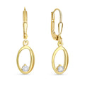 Ohrhänger „Organic Ellipse“ – 333er Gelbgold