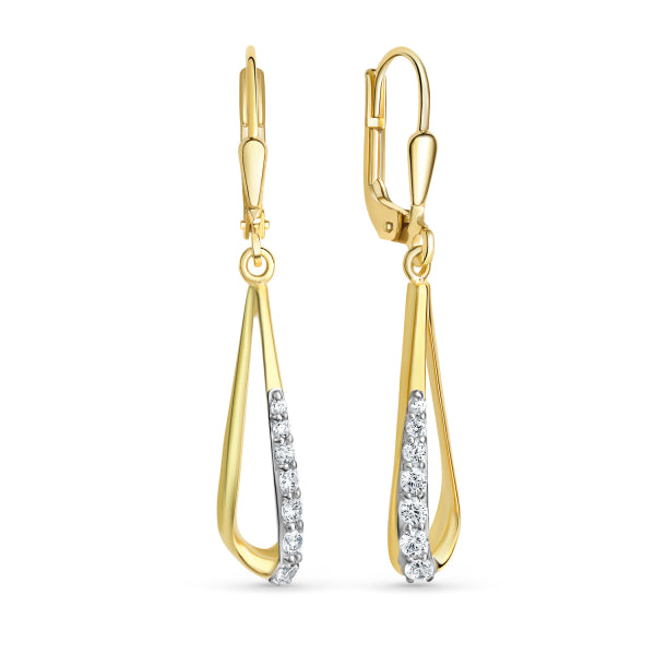 Ohrhänger „Slender Aura“ – 8Kt Gold