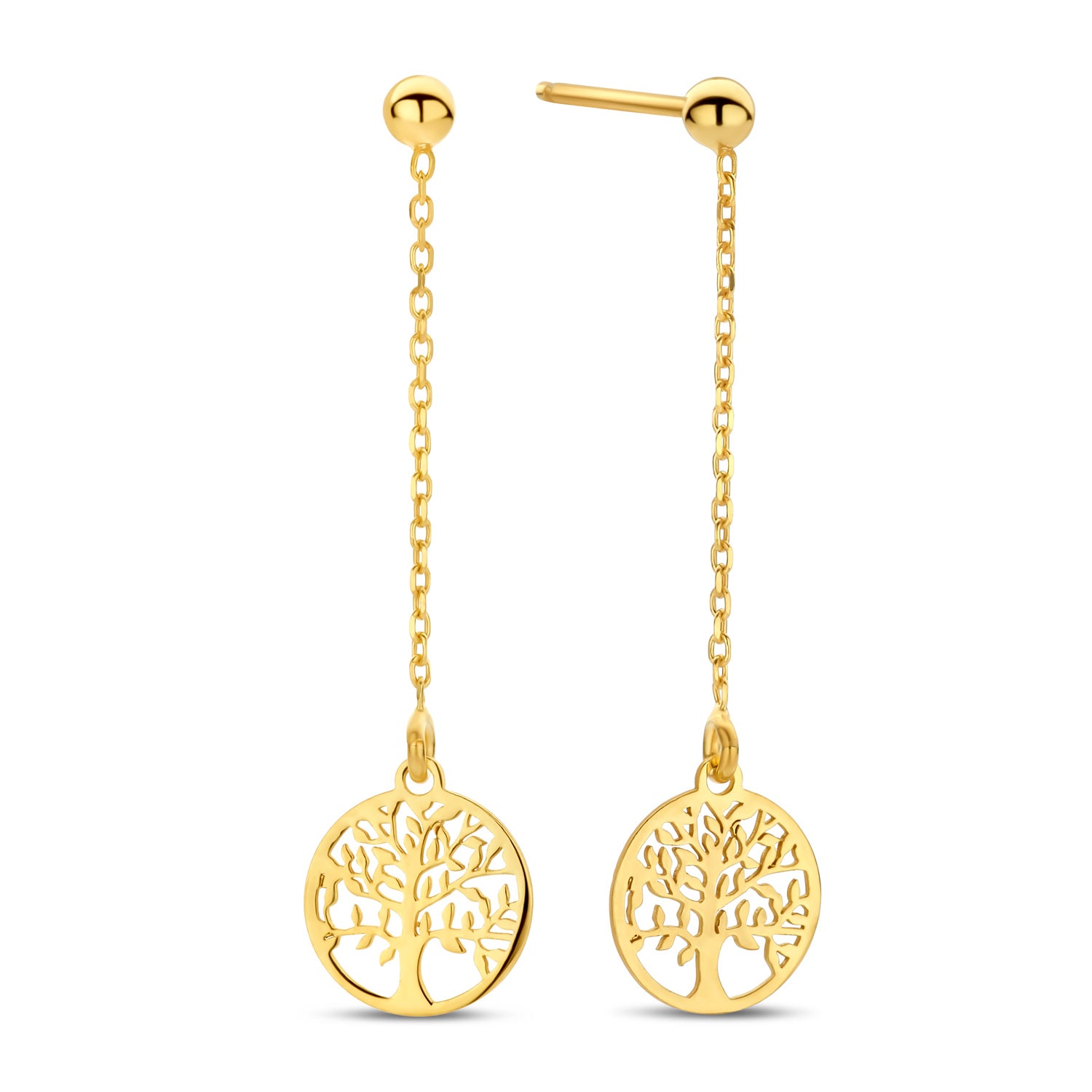 Ohrhänger „Tree of Life“ – Lebensbaum in vergoldetem 925er Silber