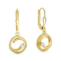 Ohrhänger „Twisted Aura“ – 333er Gelbgold