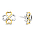Ohrstecker „Arctic Clover“ – Kleeblatt aus 925er Silber & Gold-Finish