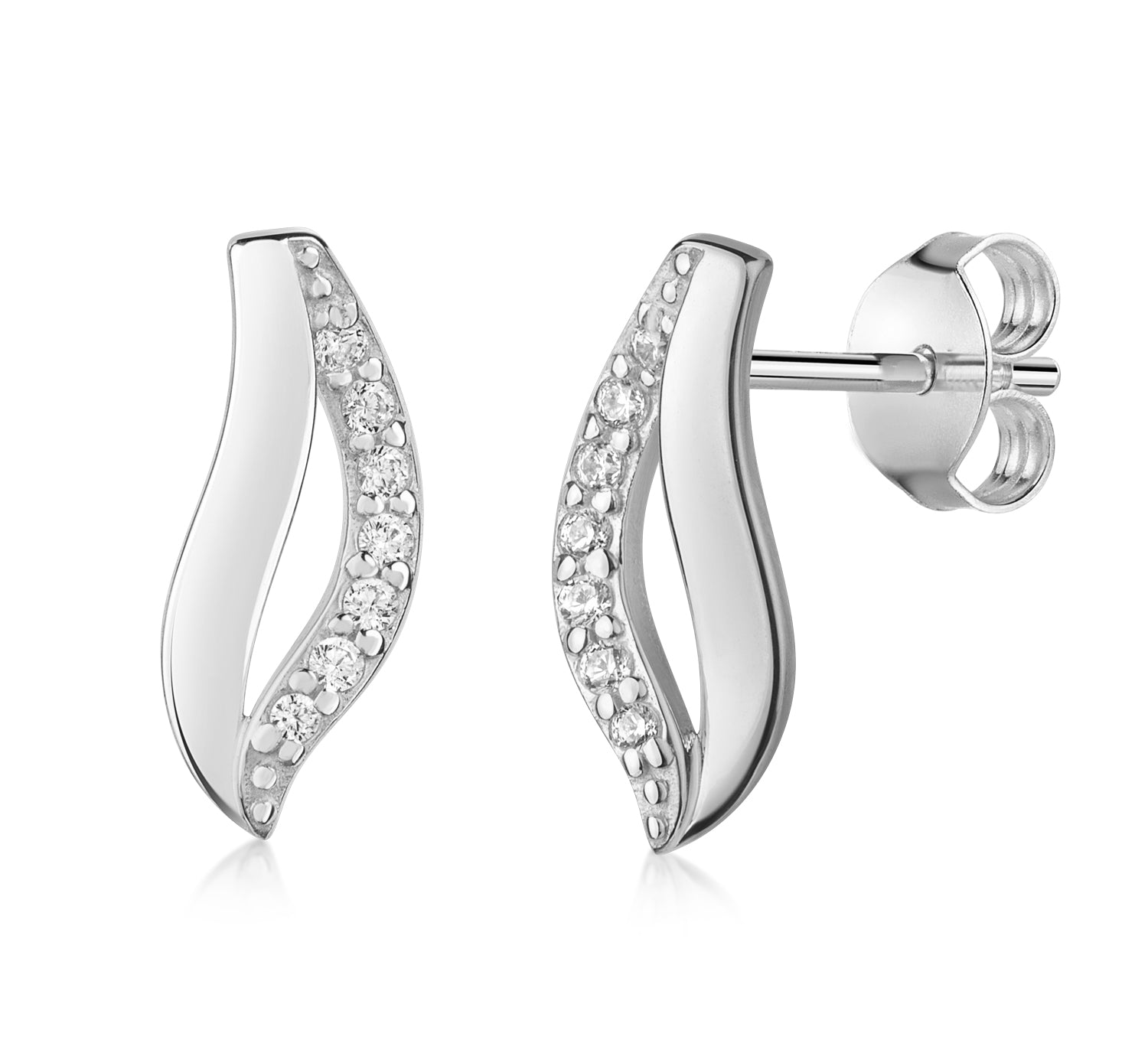 Ohrstecker „Arctic Flame“ – aus rhodiniertem 925er Sterling Silber
