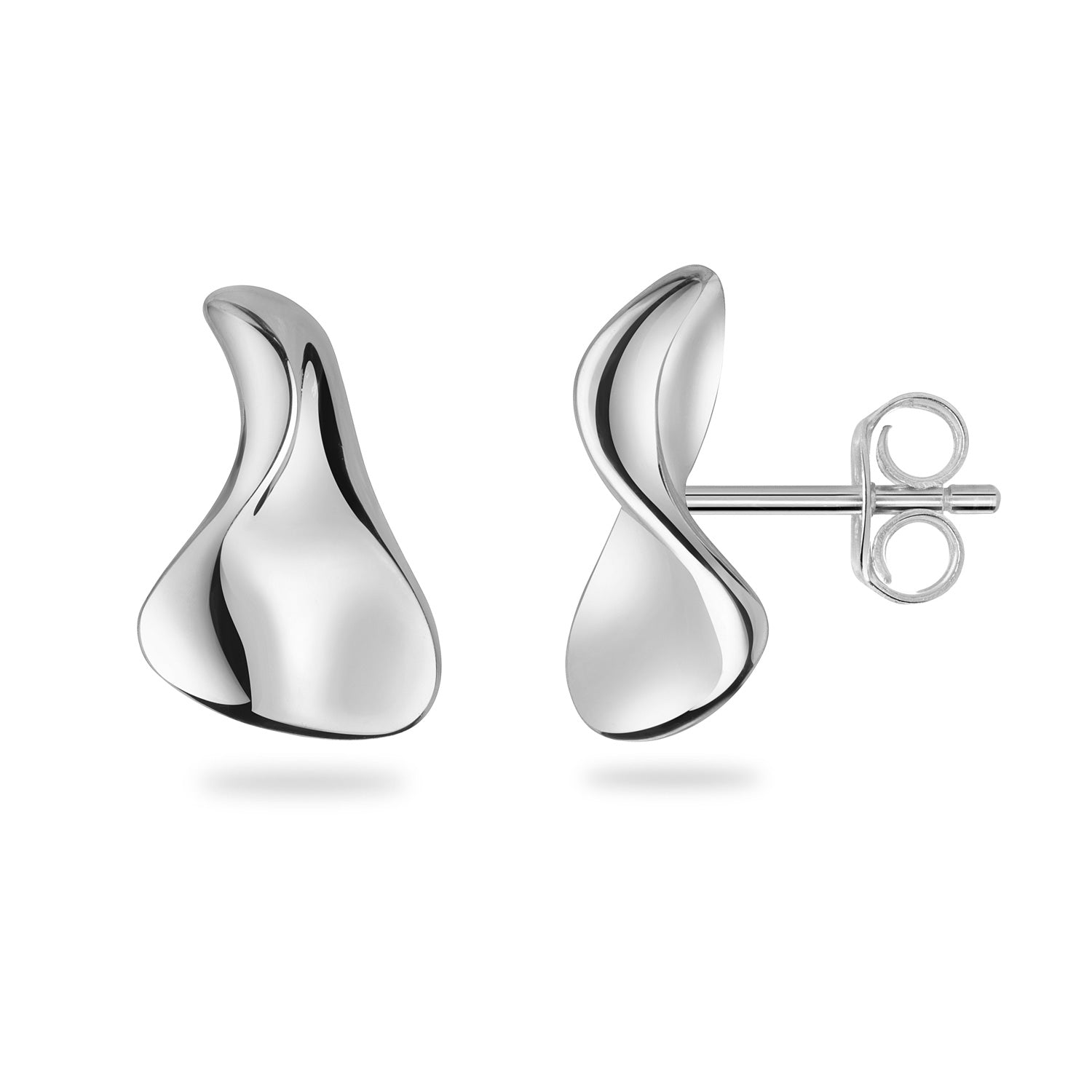 Ohrstecker „Arctic Liquid Flow“ – aus hochglanzpoliertem 925er Sterling Silber